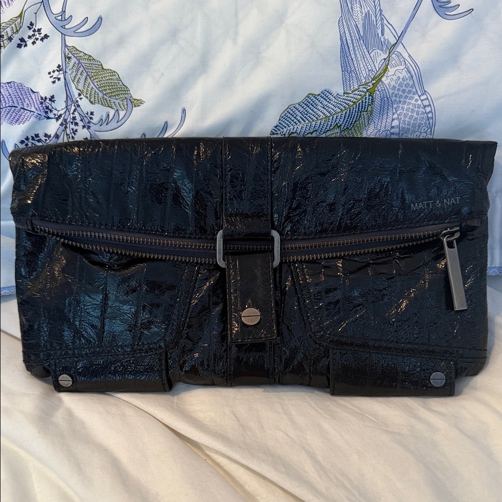 Matt & Nat Patent Crinkle Y2K Clutch